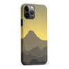 iPhone 13 Pro Max Mountains Silhouettes Phone Case in Yellow