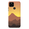 Google Pixel 5 Mountains Silhouettes Phone Case in Gold