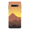 Samsung Galaxy S10 Plus Mountains Silhouettes Phone Case in Gold