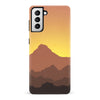 Samsung Galaxy S21 Mountains Silhouettes Phone Case in Gold