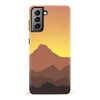 Samsung Galaxy S21 Plus Mountains Silhouettes Phone Case in Gold