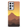 Samsung Galaxy S21 Ultra Mountains Silhouettes Phone Case in Gold