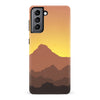 Samsung Galaxy S22 Mountains Silhouettes Phone Case in Gold