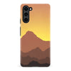 Samsung Galaxy S23 Plus Mountains Silhouettes Phone Case in Gold