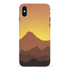 iPhone X/XS Mountains Silhouettes Phone Case in Gold
