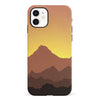 iPhone 12 Mini Mountains Silhouettes Phone Case in Gold