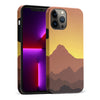 iPhone 13 Pro Max Mountains Silhouettes Phone Case in Gold