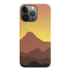 iPhone 14 Pro Mountains Silhouettes Phone Case in Gold