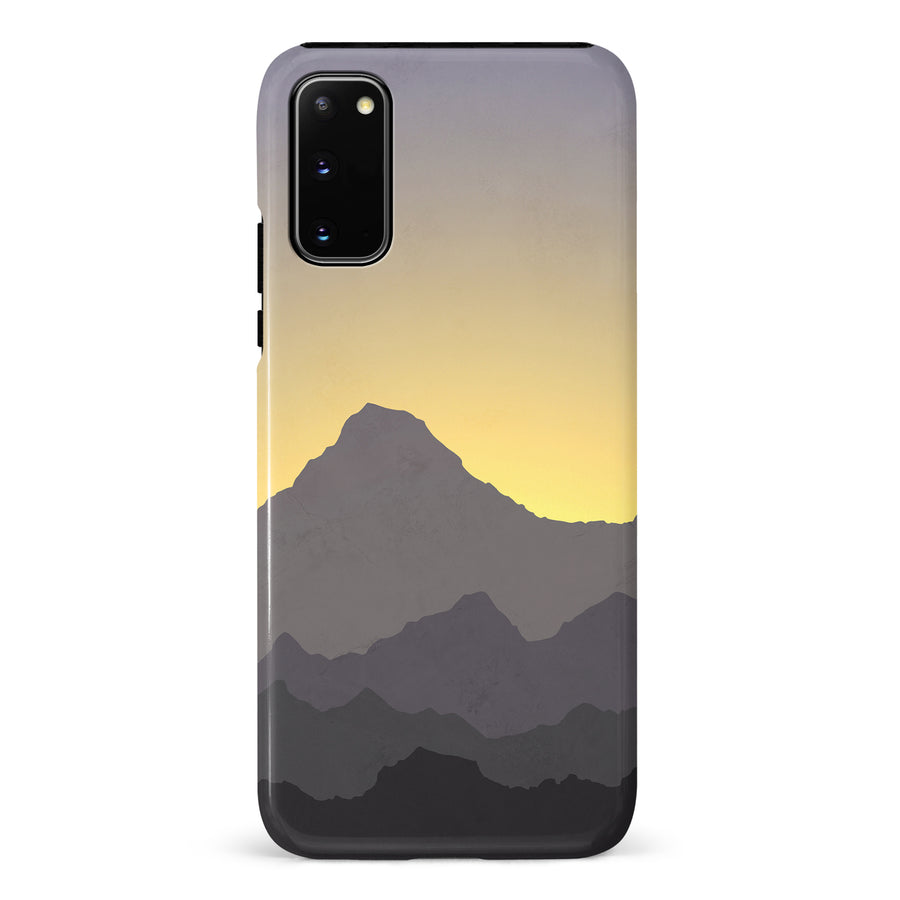 Samsung Galaxy S20 Mountains Silhouettes Phone Case in Purple
