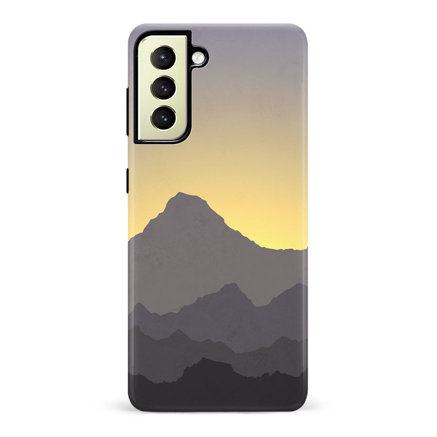 Samsung Galaxy S22 Plus Mountains Silhouettes Phone Case in Purple