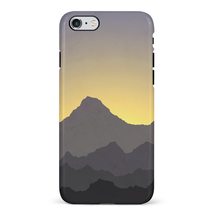 iPhone 6 Mountains Silhouettes Phone Case in Purple