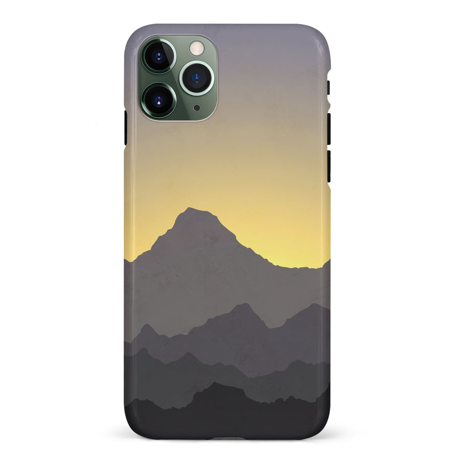 iPhone 11 Pro Mountains Silhouettes Phone Case in Purple