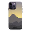 iPhone 14 Pro Max Mountains Silhouettes Phone Case in Purple