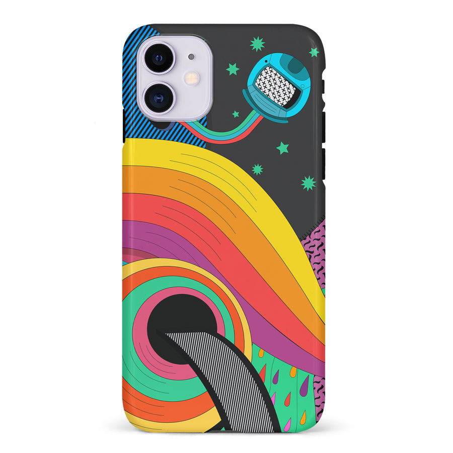 iPhone 11 A Space Quest Psychedelic Phone Case