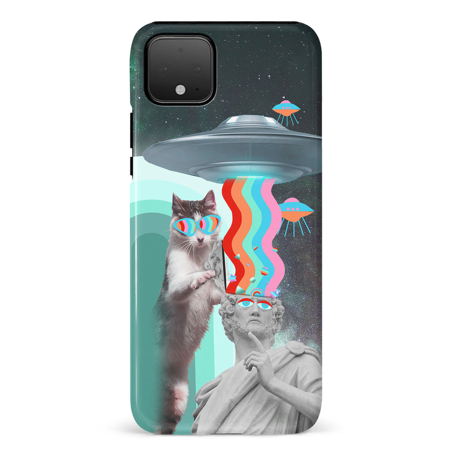 Google Pixel 4 XL Roman Cats in Space Psychedelic Phone Case