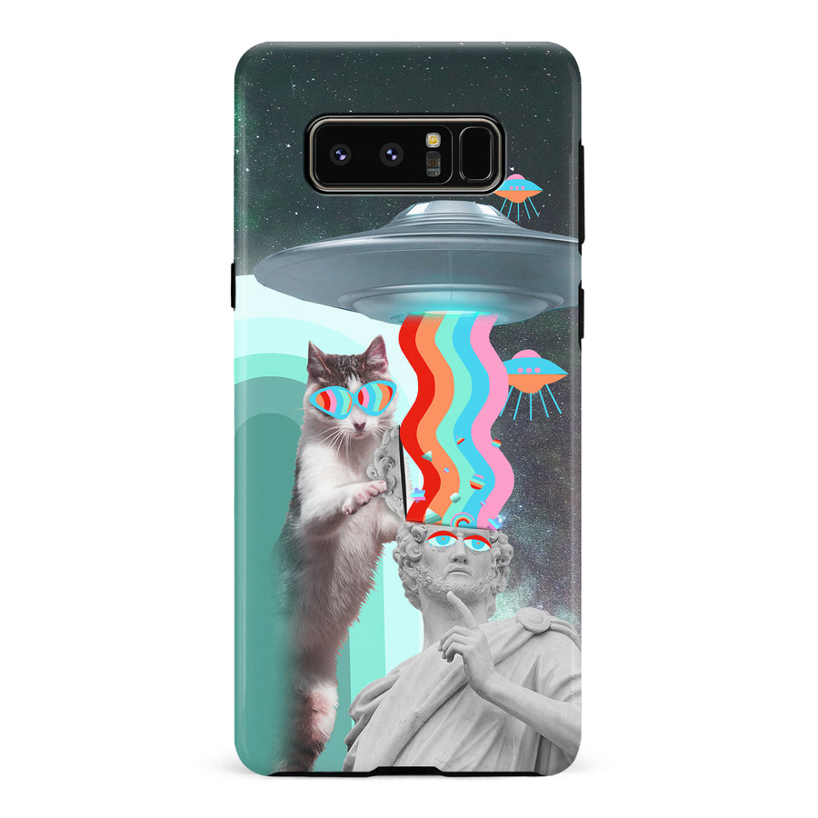Samsung Galaxy Note 8 Roman Cats in Space Psychedelic Phone Case