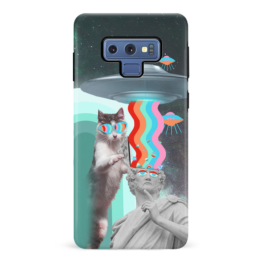 Samsung Galaxy Note 9 Roman Cats in Space Psychedelic Phone Case