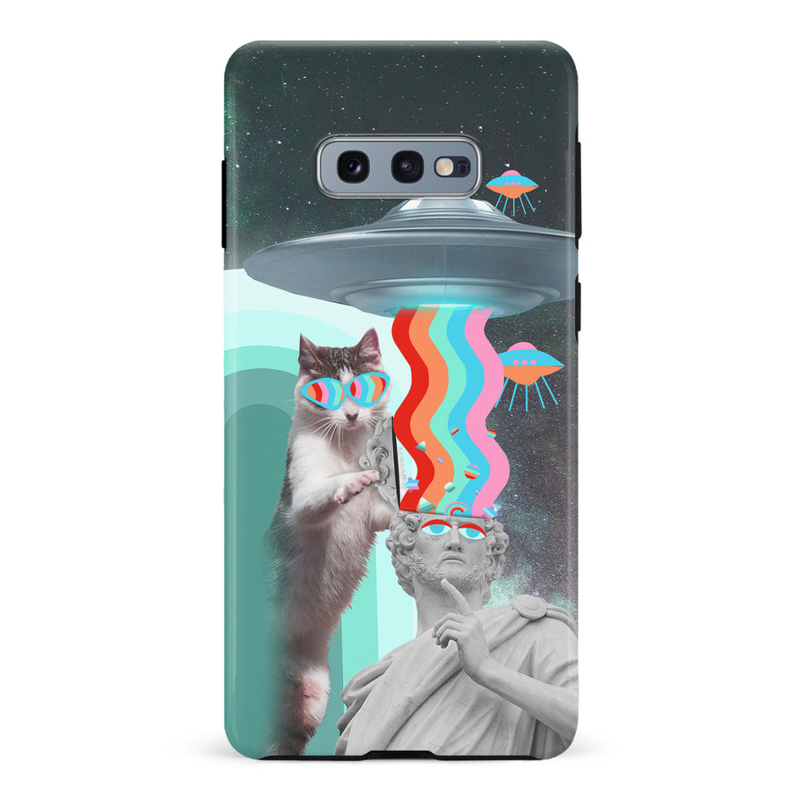Samsung Galaxy S10e Roman Cats in Space Psychedelic Phone Case