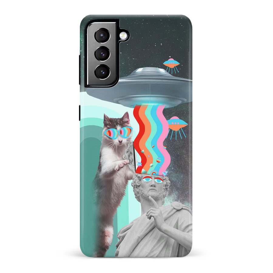 Samsung Galaxy S21 Plus Roman Cats in Space Psychedelic Phone Case