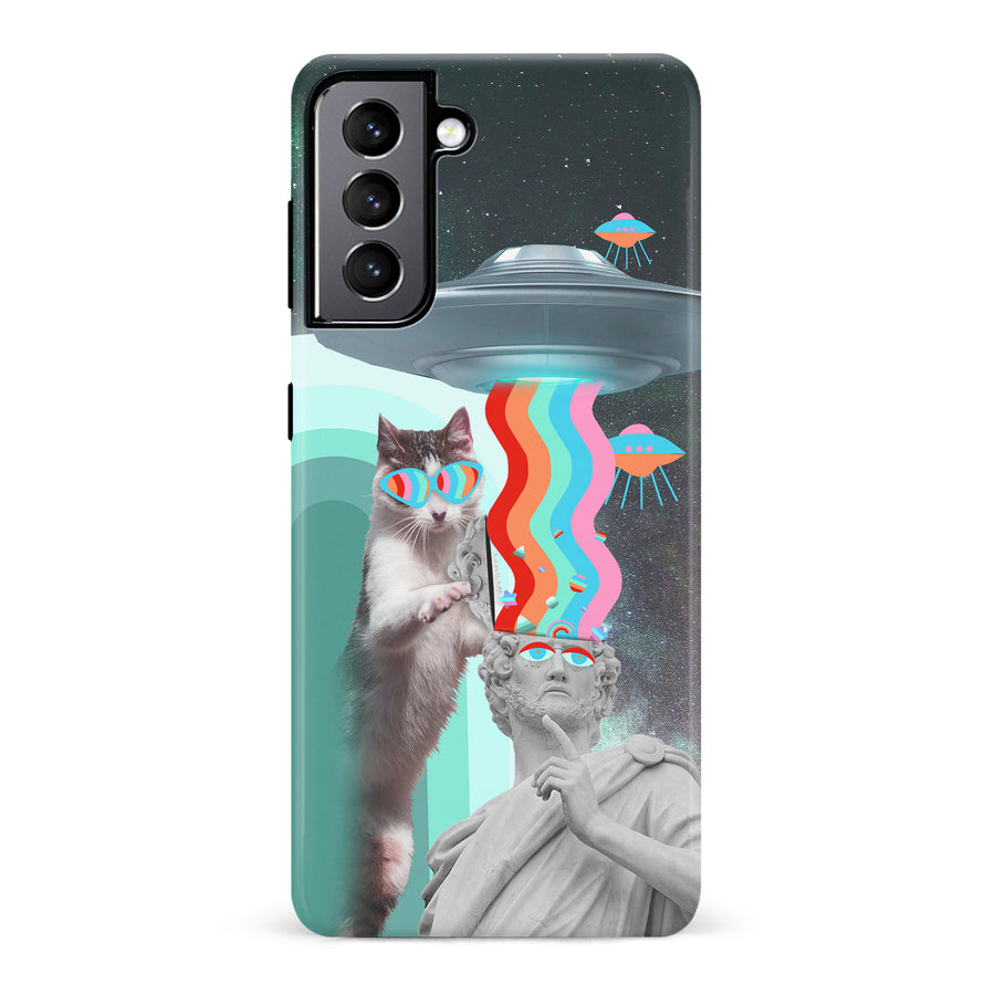 Samsung Galaxy S22 Roman Cats in Space Psychedelic Phone Case