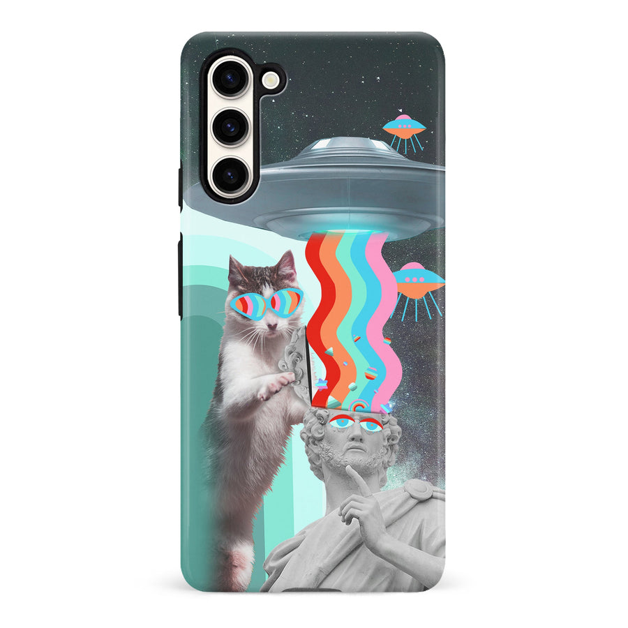 Samsung Galaxy S23 Roman Cats in Space Psychedelic Phone Case