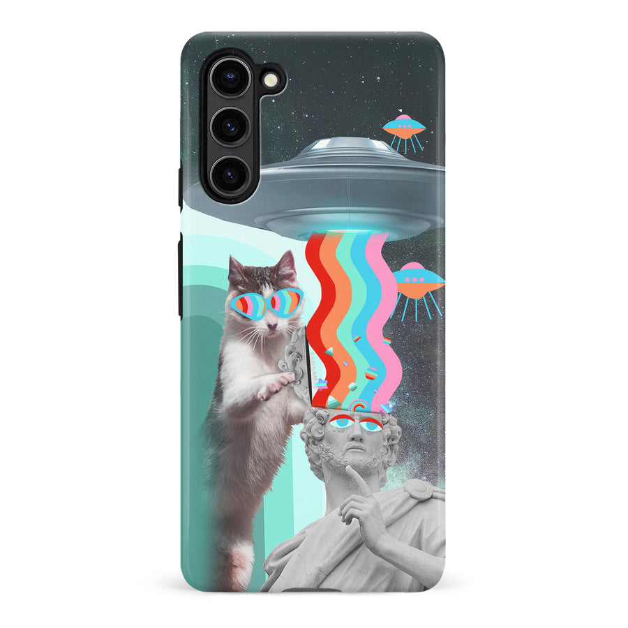 Samsung Galaxy S23 Plus Roman Cats in Space Psychedelic Phone Case