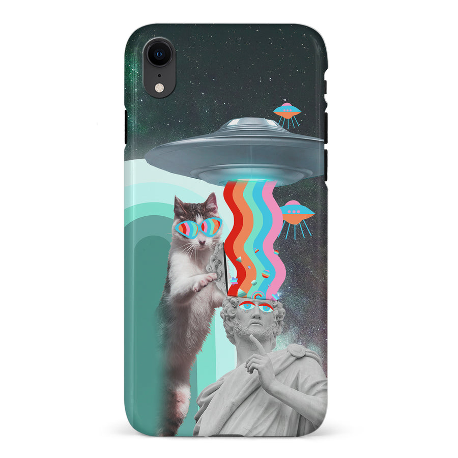 iPhone XR Roman Cats in Space Psychedelic Phone Case