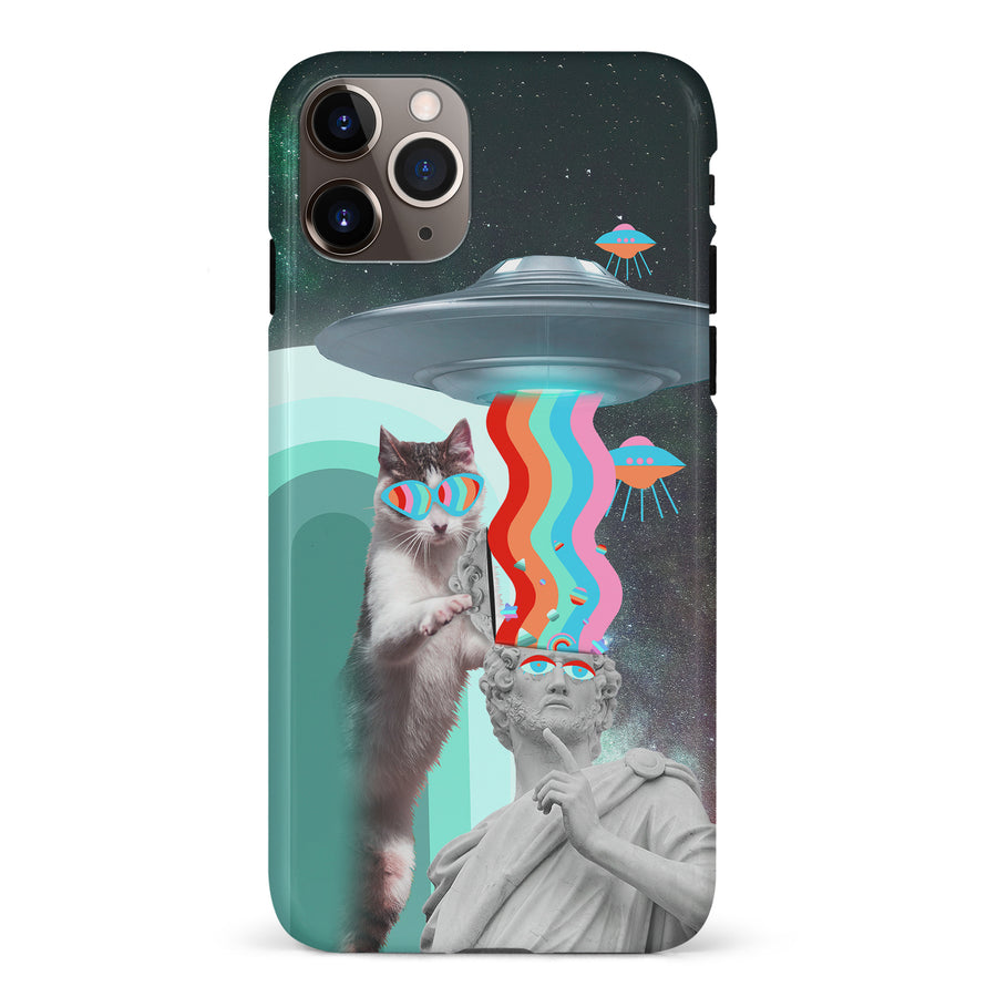 iPhone 11 Pro Max Roman Cats in Space Psychedelic Phone Case