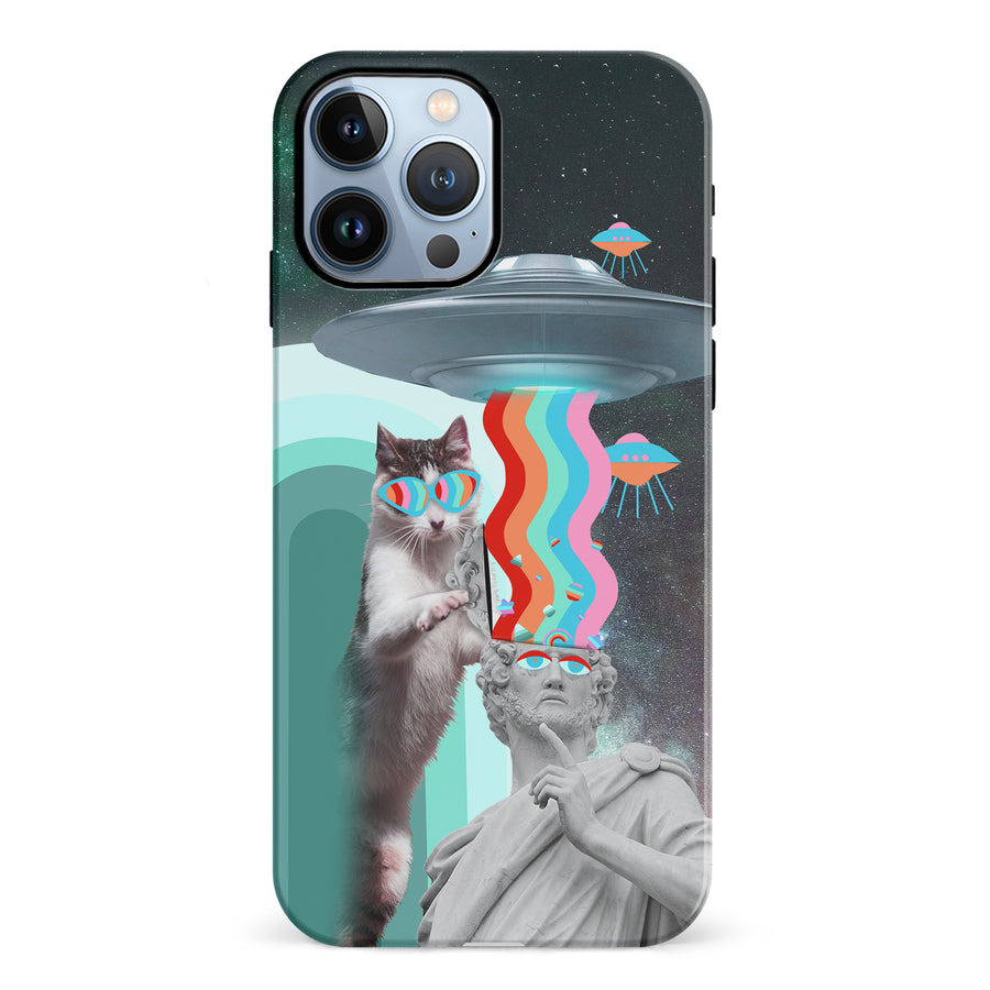 iPhone 12 Pro Roman Cats in Space Psychedelic Phone Case