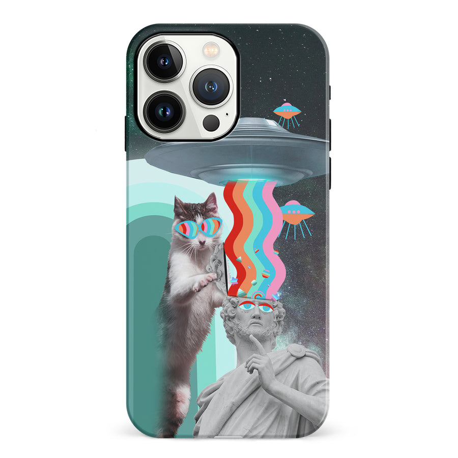 iPhone 13 Pro Roman Cats in Space Psychedelic Phone Case