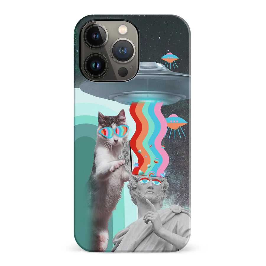 iPhone 14 Pro Roman Cats in Space Psychedelic Phone Case