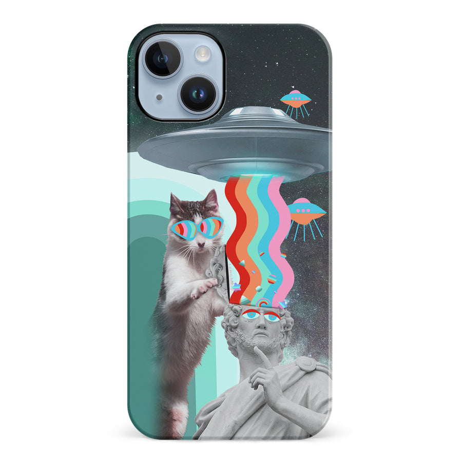 iPhone 14 Plus Roman Cats in Space Psychedelic Phone Case