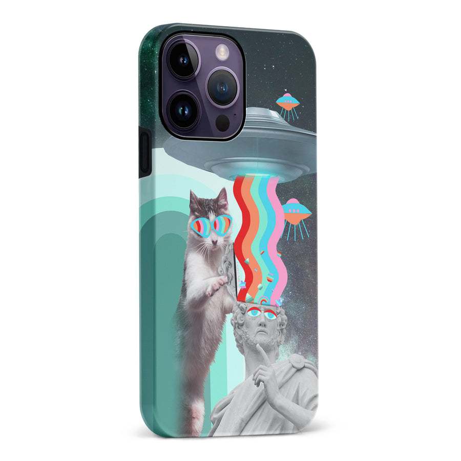 iPhone 14 Pro Max Roman Cats in Space Psychedelic Phone Case