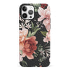 iPhone 12 peonies one phone case in black