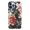 iPhone 12 Pro peonies one phone case in black