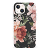 iPhone 13 & 13 Mini peonies one phone case in black