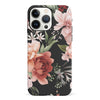 iPhone 13 Pro peonies one phone case in black