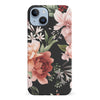 iPhone 14 Plus peonies one phone case in black