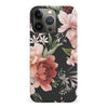 iPhone 14 Pro peonies one phone case in black