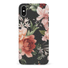 iPhone X/XS peonies one phone case in black