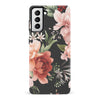 Samsung Galaxy S21 peonies one phone case in black