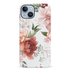 iPhone 14 Plus peonies one phone case in white