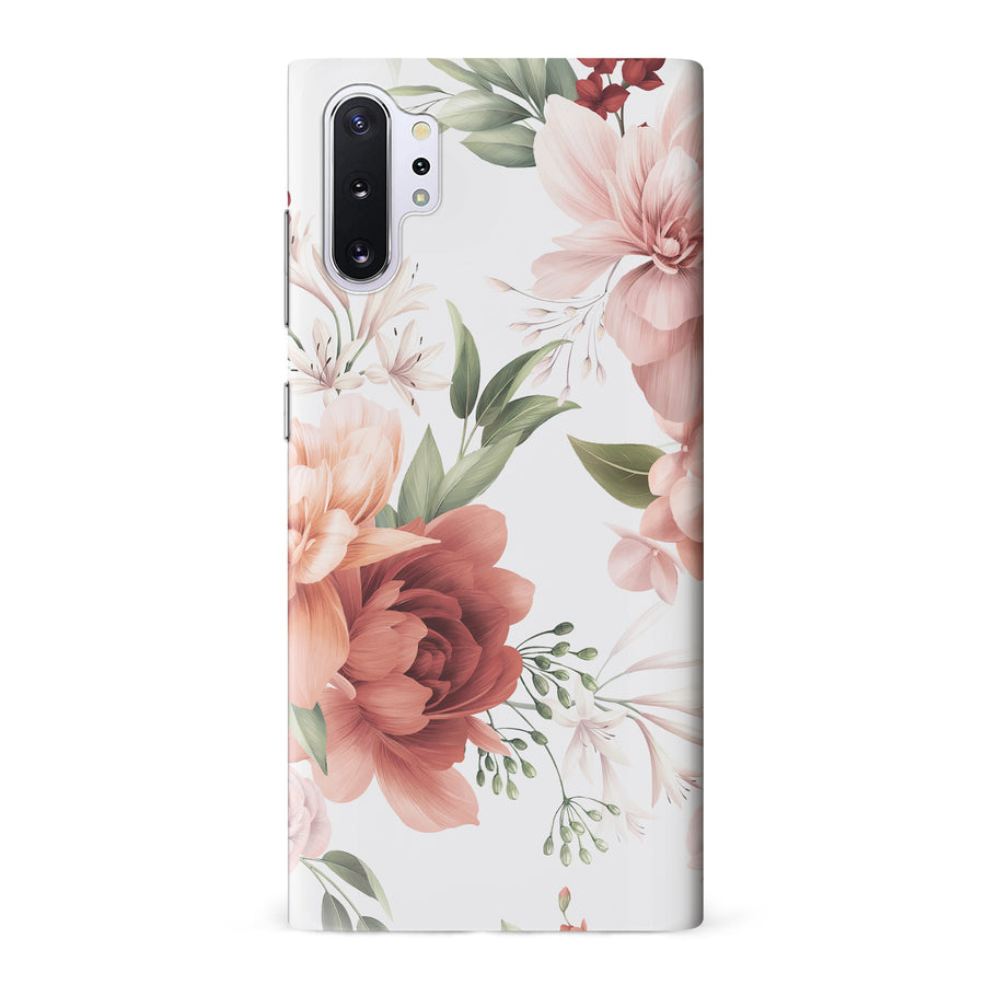 Samsung Galaxy Note 10 Plus peonies one phone case in white
