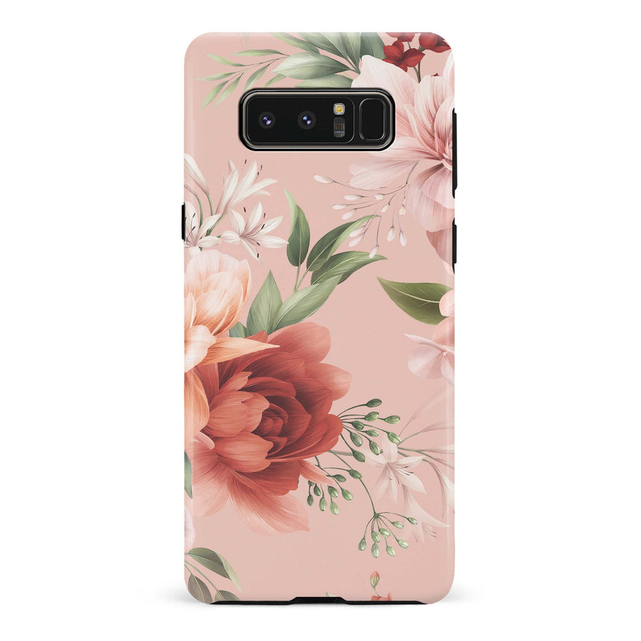 Samsung Galaxy Note 8 peonies one phone case in pink