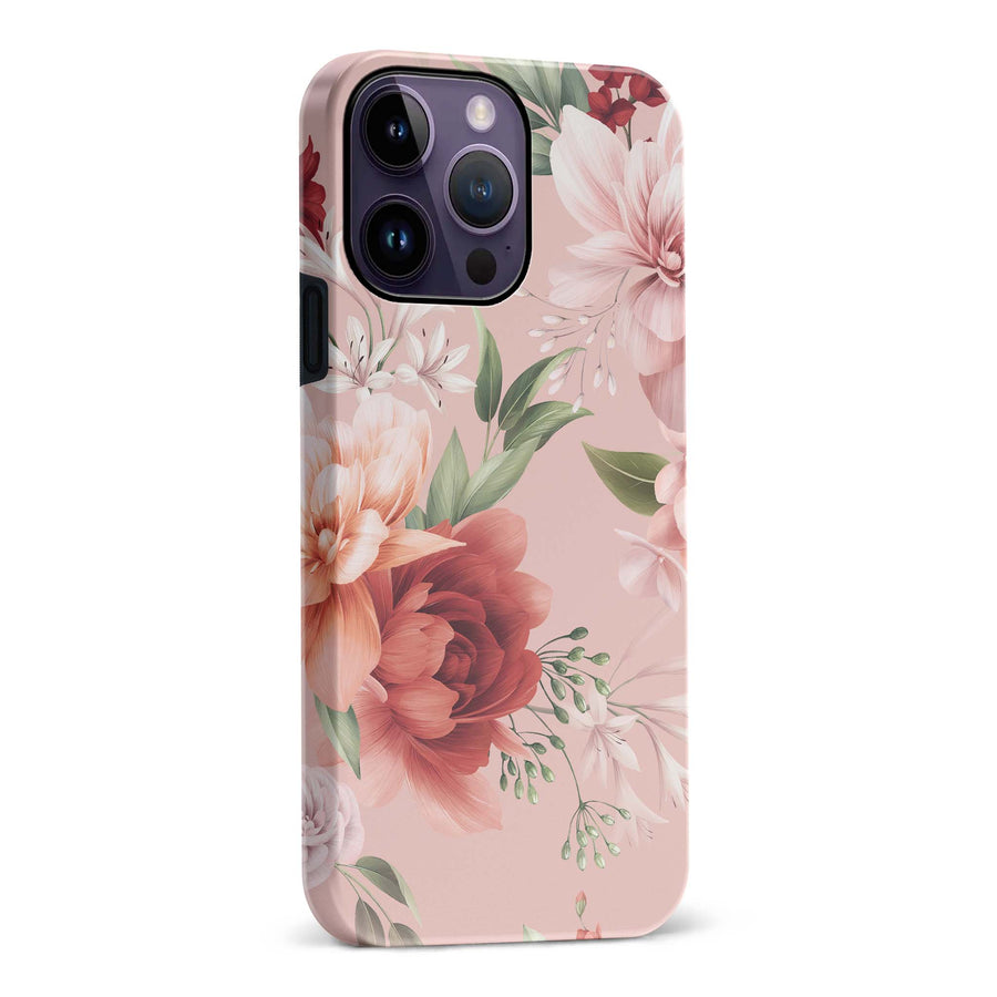 iPhone 14 Pro Max peonies one phone case in pink