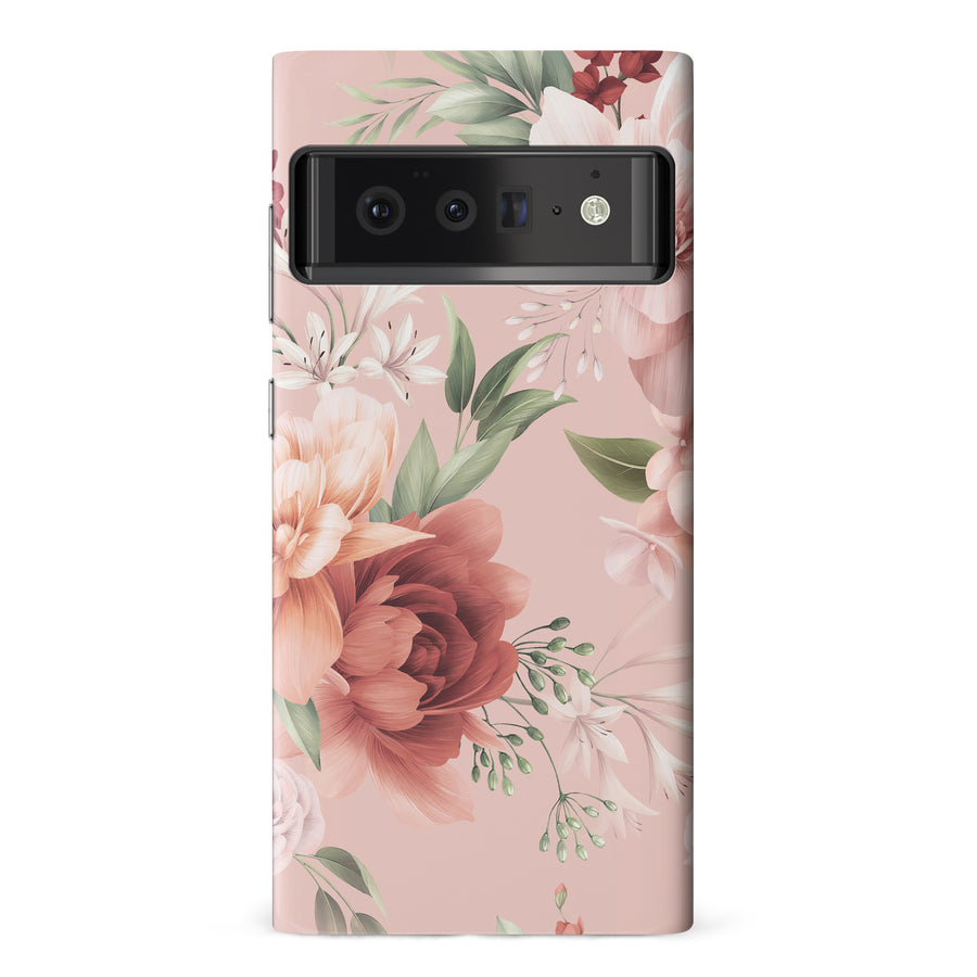 Google Pixel 6 Pro peonies one phone case in pink