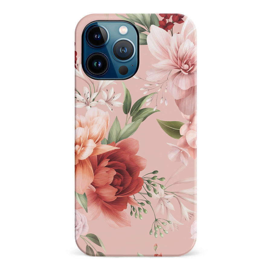 iPhone 12 Pro Max peonies one phone case in pink