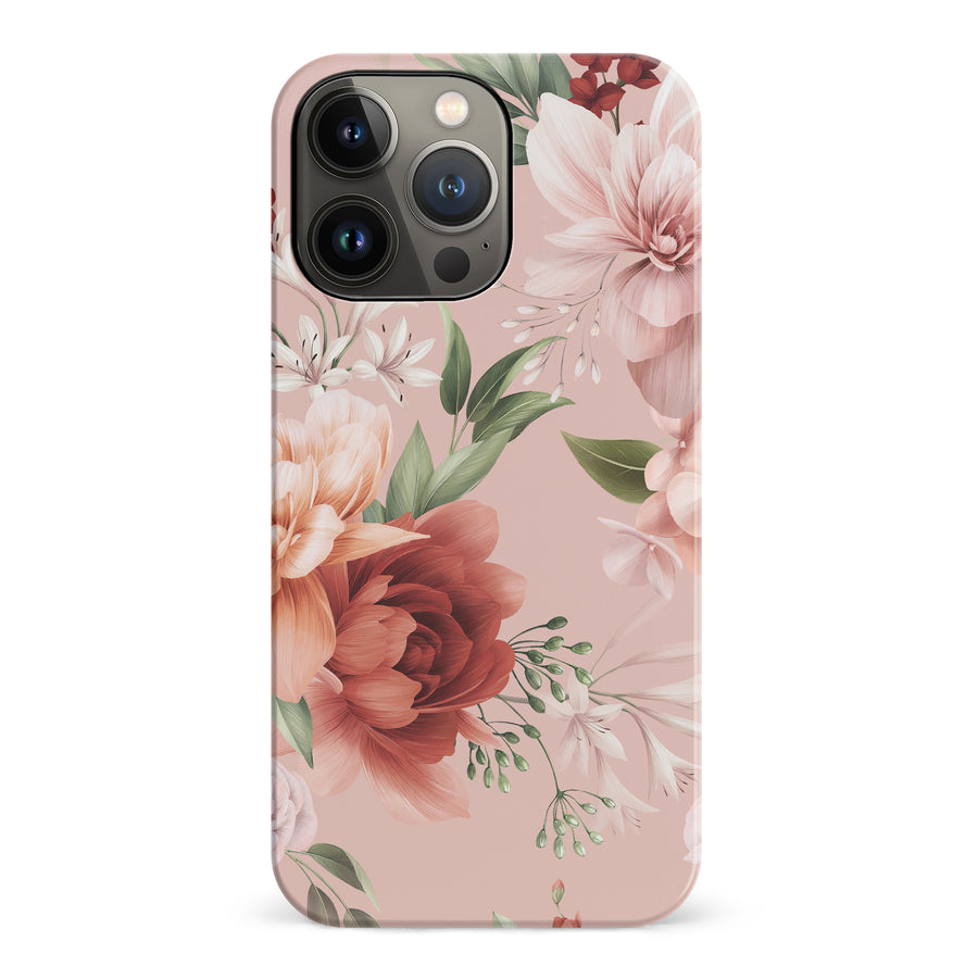 iPhone 14 Pro peonies one phone case in pink