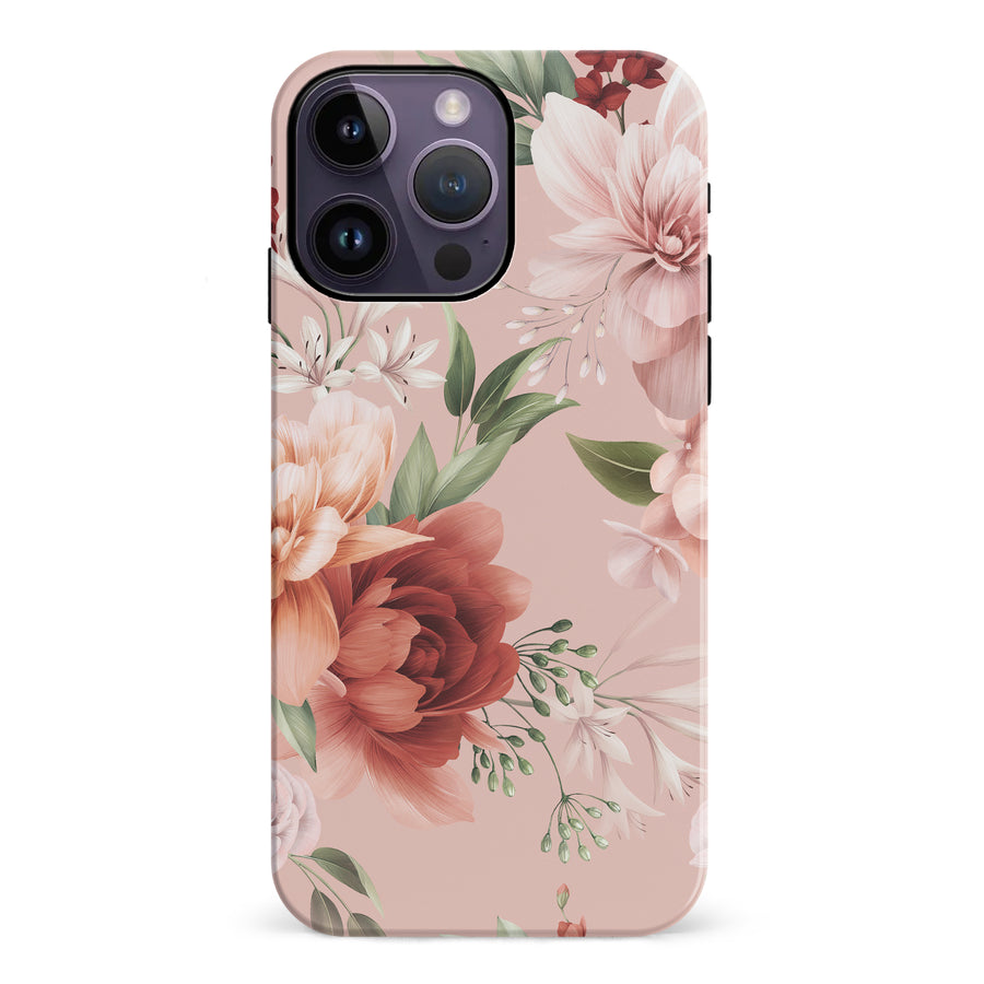 iPhone 14 Pro Max peonies one phone case in pink