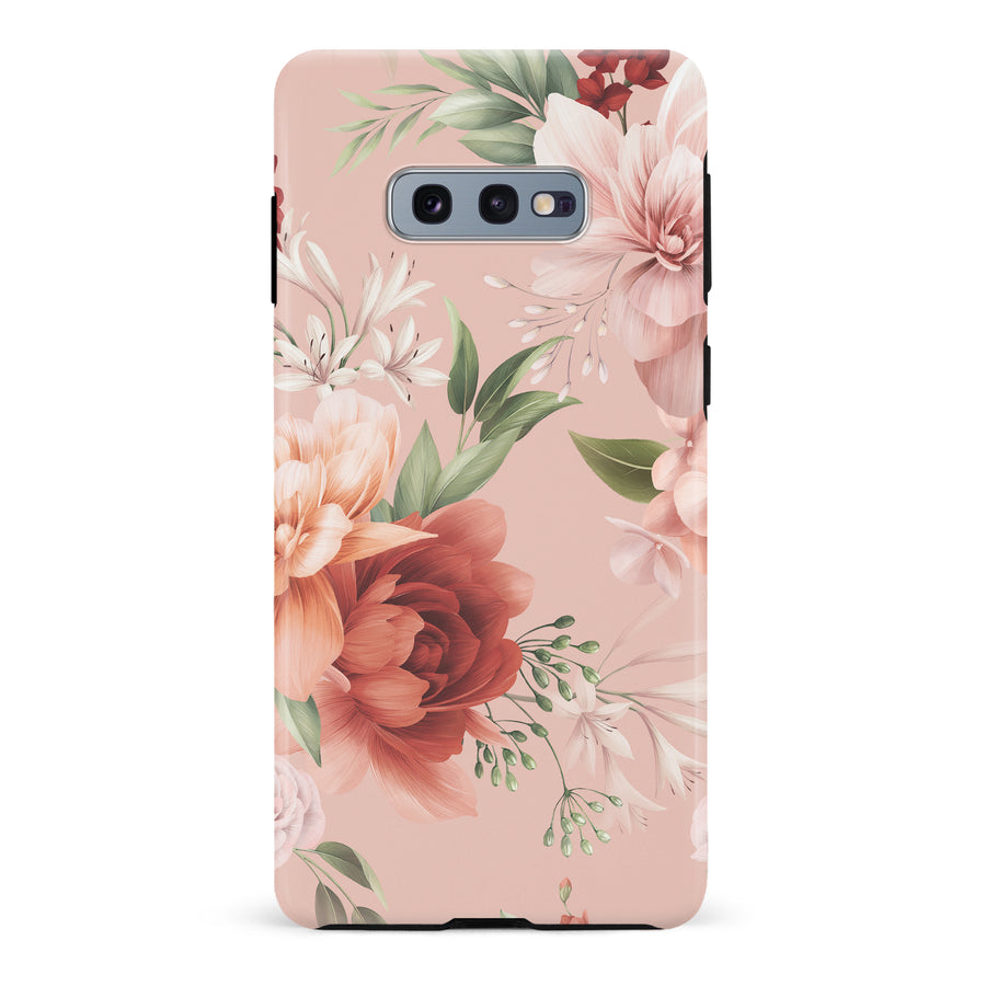 Samsung Galaxy S10e peonies one phone case in pink
